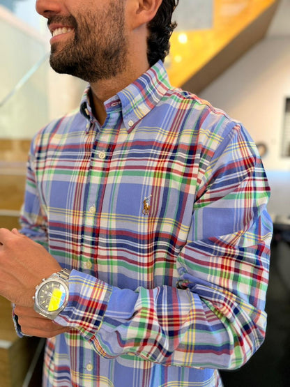 Camisa Polo R.L hombre Oxford Colores Caballo multicolor