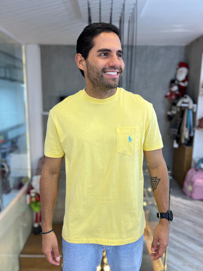 Camiseta Polo R.L hombre Algodón Amarilla
