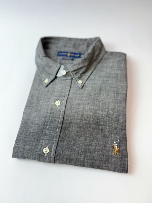 Camisa Polo R.L hombre Algodón Gris