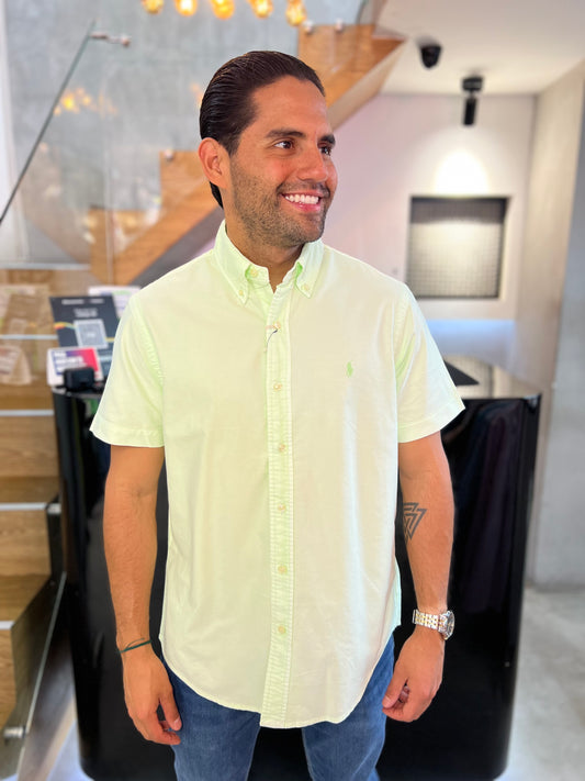 Camisa Polo R.L hombre Manga Corta Oxford