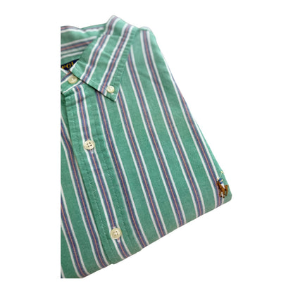Camisa Polo R.L hombre Oxford  Rayas verdes Caballo Multicolor