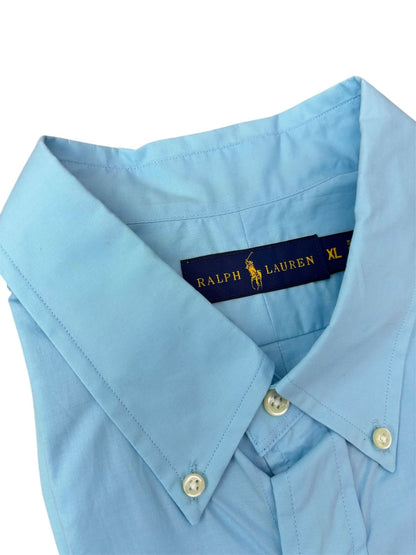 Camisa Polo R.L hombre Algodón Celeste