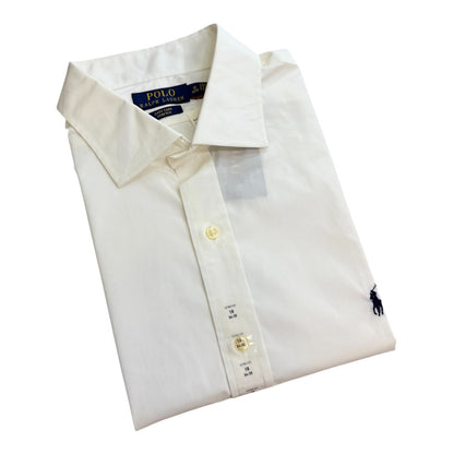 Camisa Polo R.L hombre Algodón Blanca Caballo Azul