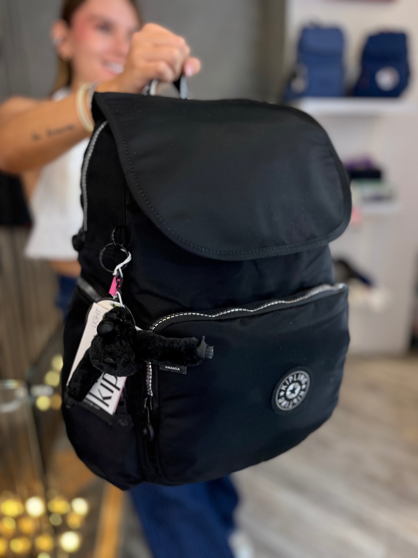 Morral City Pack Talla M Negro-Plateado