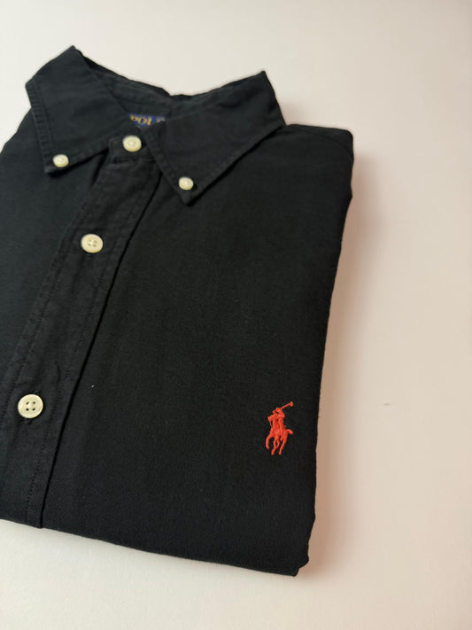 Camisa Polo R.L hombre Oxford Negra
