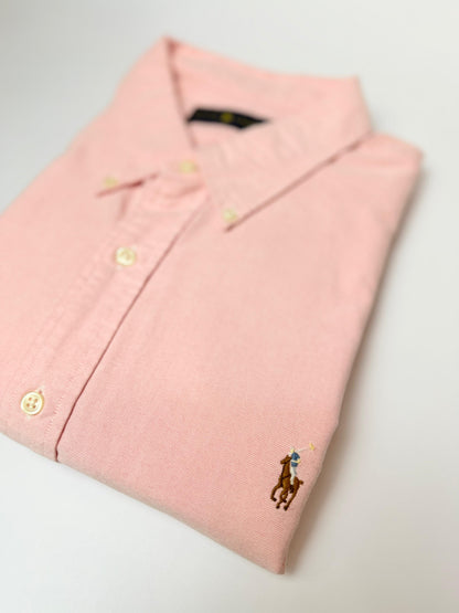 Camisa Polo R.L hombre Oxford Rosada Caballo Multicolor