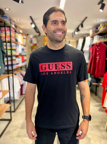 Camiseta Guess Hombre Negra