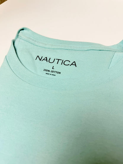 Camiseta Náutica hombre Algodón Verde Menta