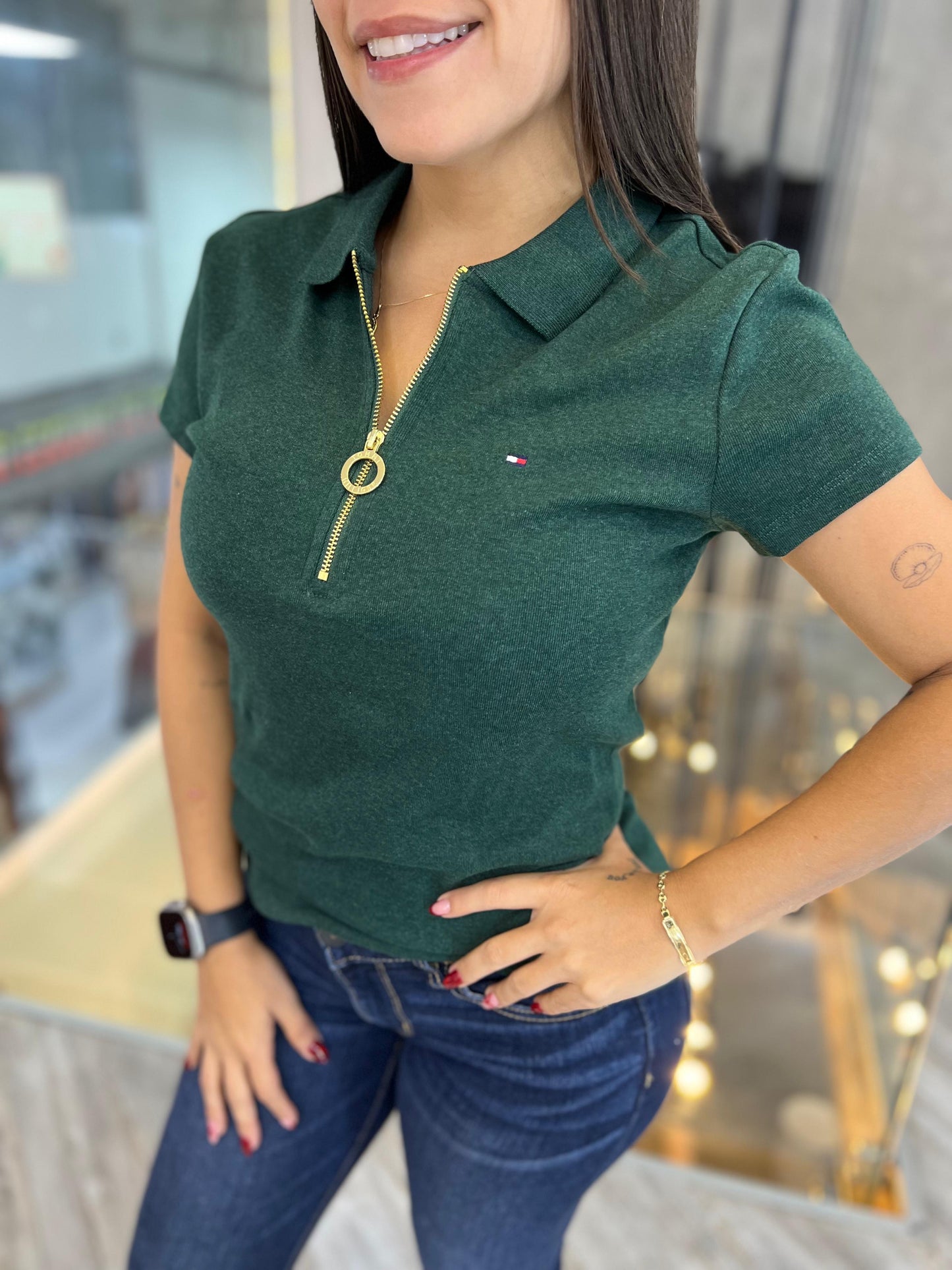 Polo Tommy Hilfiger Mujer Verde