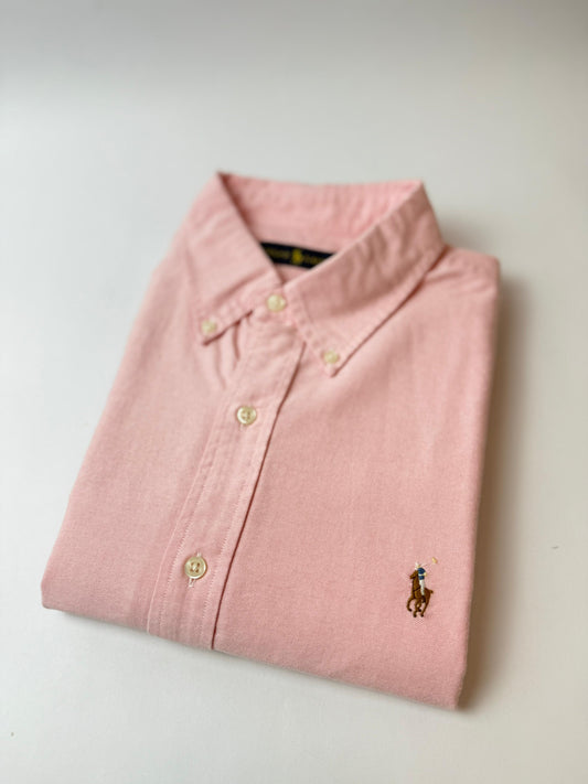 Camisa Polo R.L hombre Oxford Rosada
