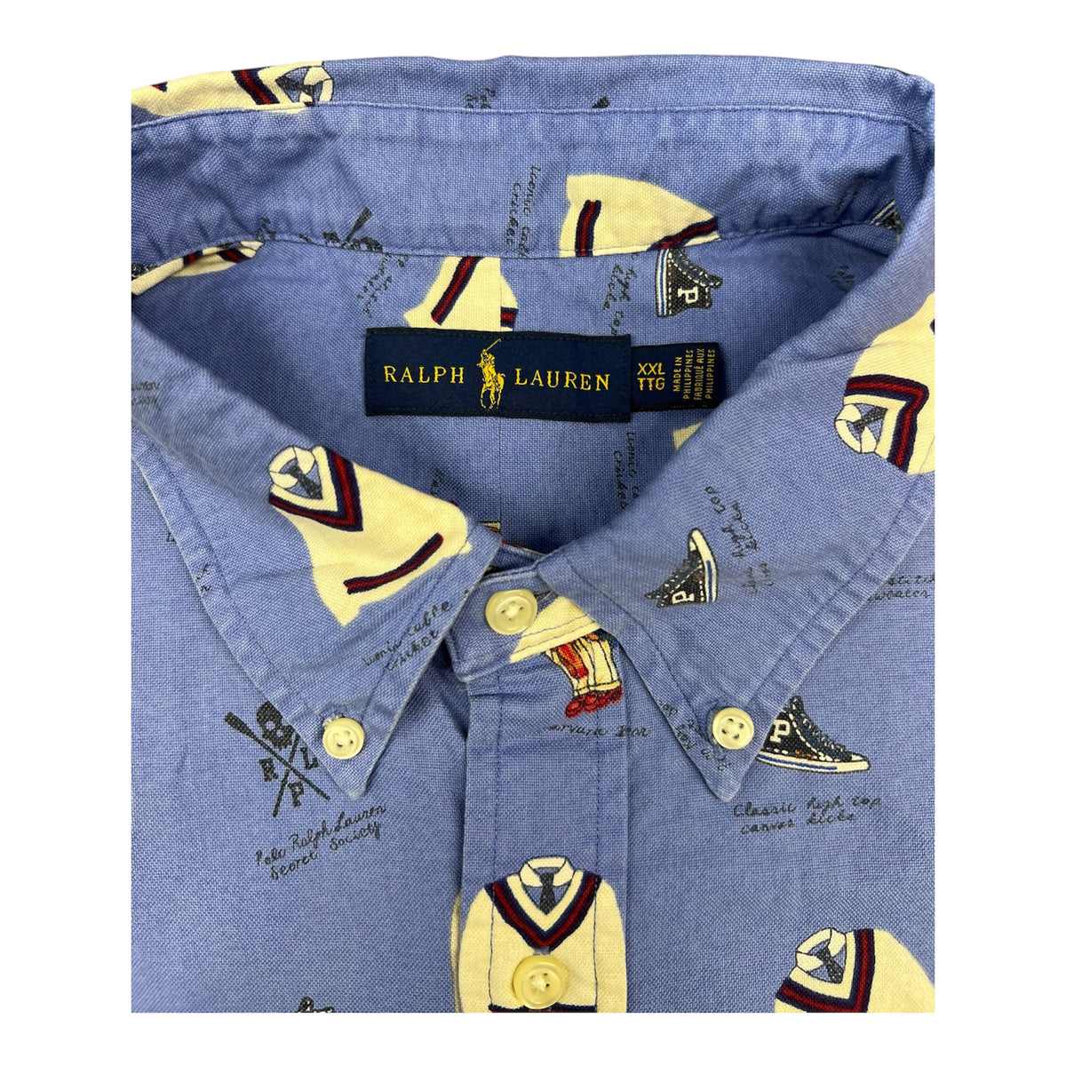 Camisa Polo R.L hombre Oxford Celeste Edición Polo Bear Caballo Azul