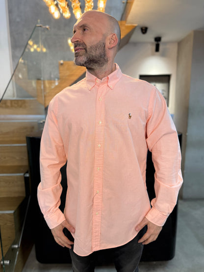 Camisa Polo R.L hombre Oxford Salmón Caballo Multicolor