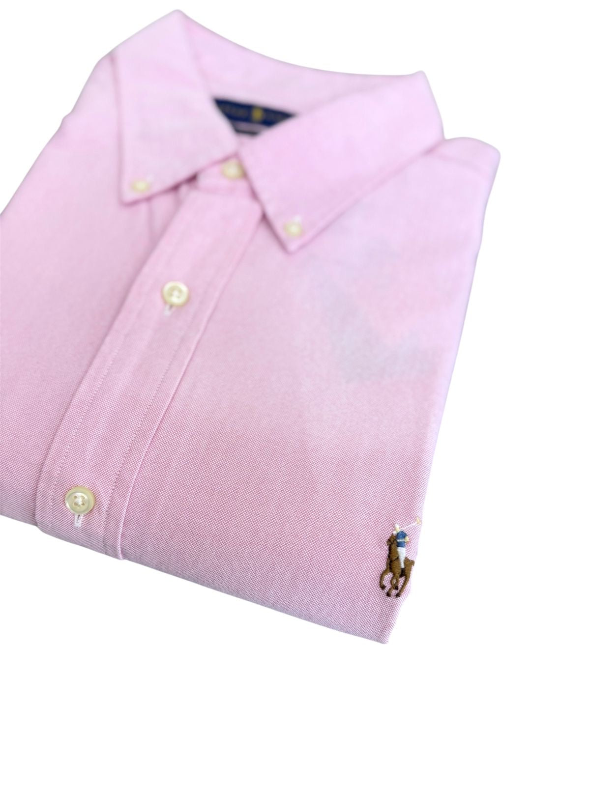 Camisa Polo R.L hombre Oxford Rosada