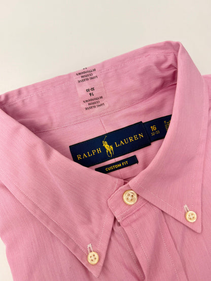 Camisa Polo R.L hombre Algodón Custom Fit Rosada