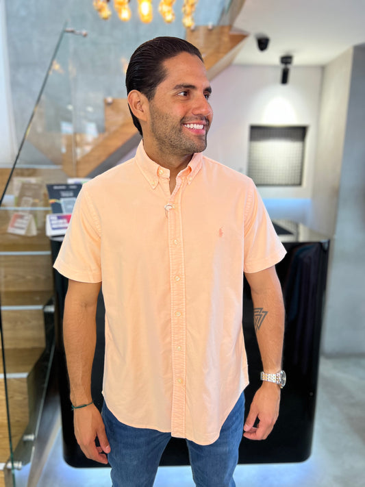 Camisa Polo R.L hombre Manga Corta Oxford