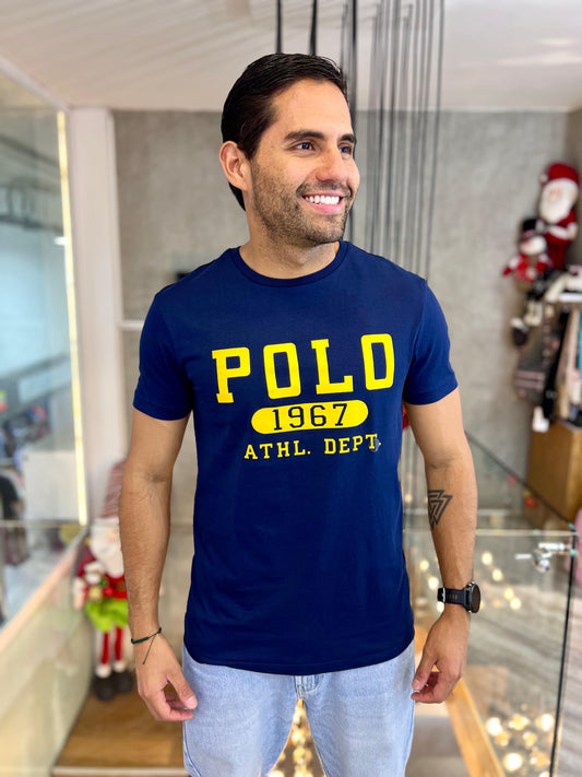 Camiseta Polo R.L hombre Algodón Azul