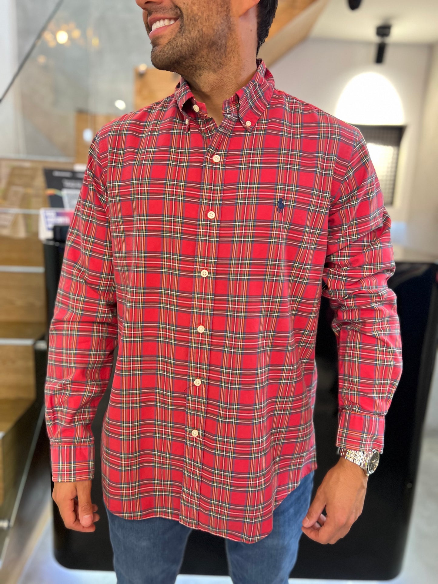 Camisa Polo R.L hombre Oxford