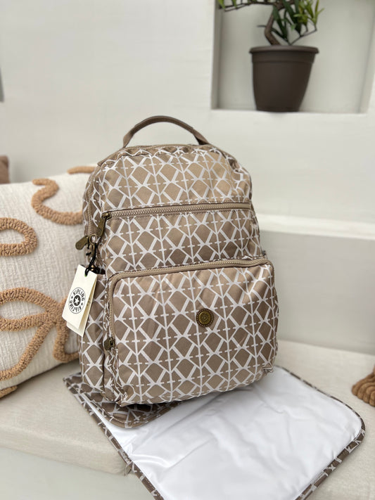 Pañalera Morral Dorada Estampada