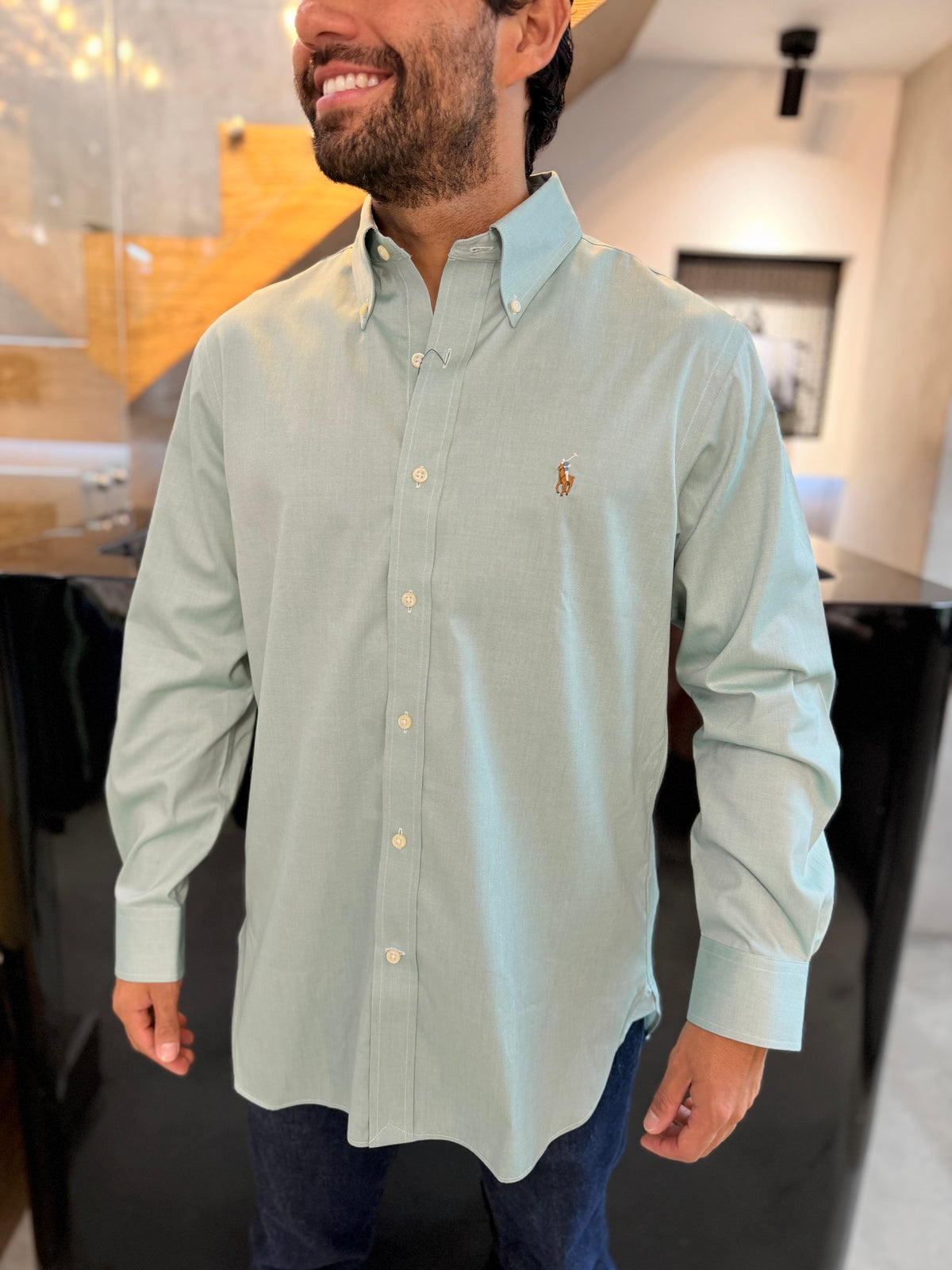 Camisa Polo R.L hombre Algodón Verde Caballo Multicolor