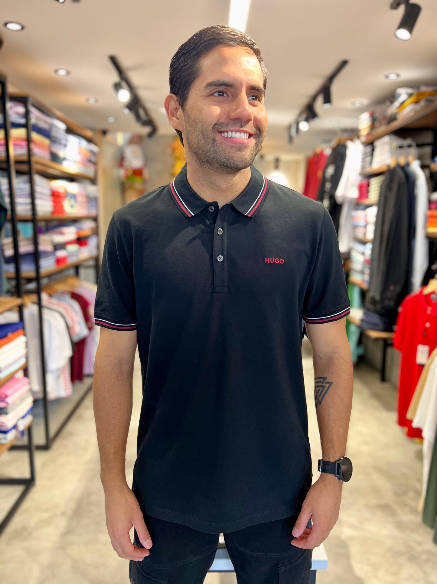 Polo Hugo Boss Negro