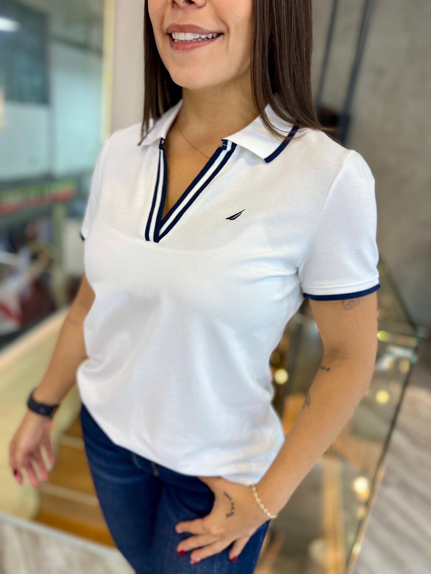 Polo Náutica Mujer Blanco