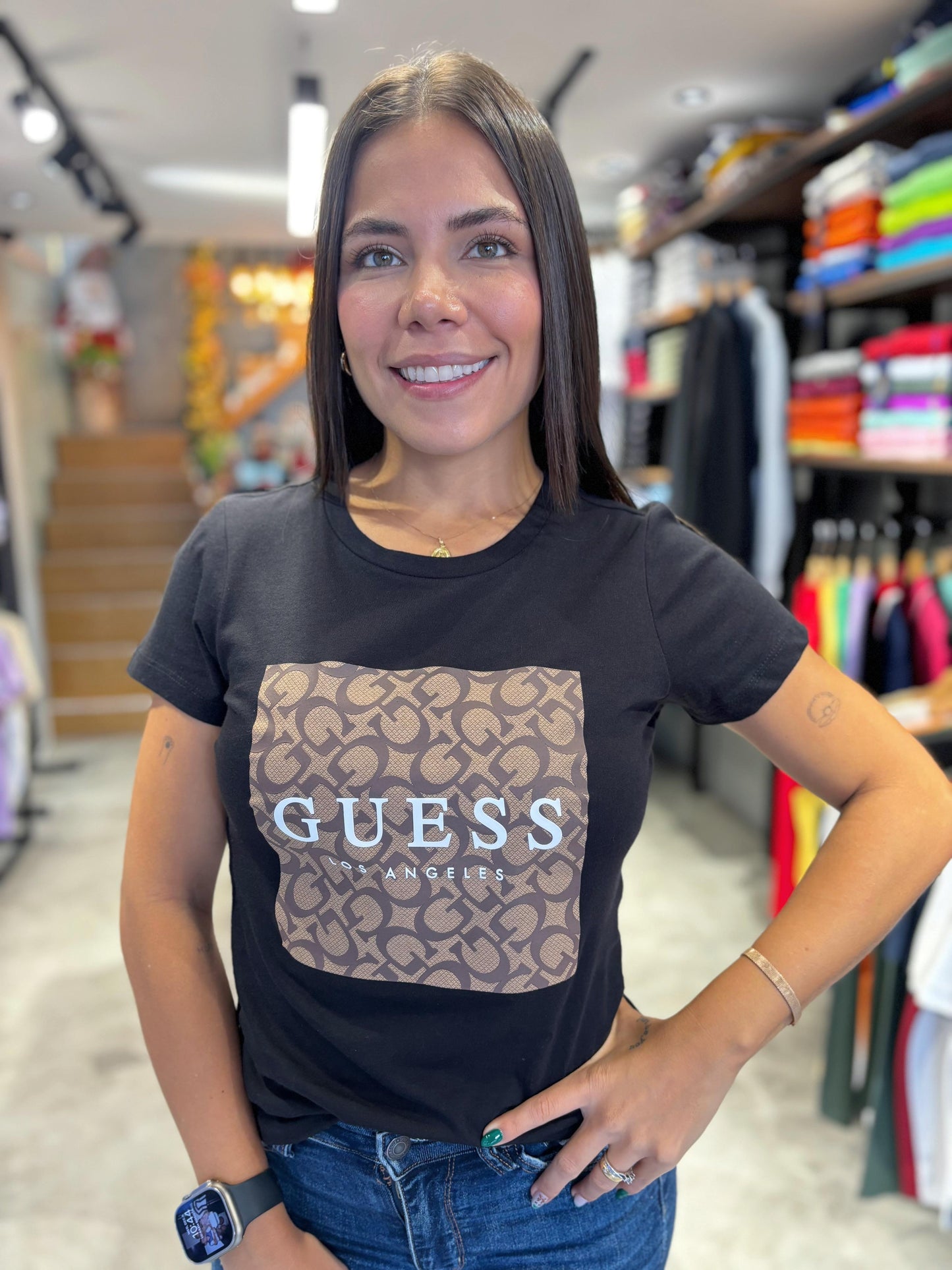 Camiseta Guess Mujer Negra