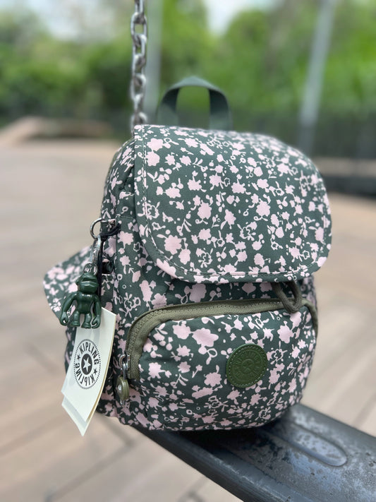 Morral City Pack Talla S Verde Floral