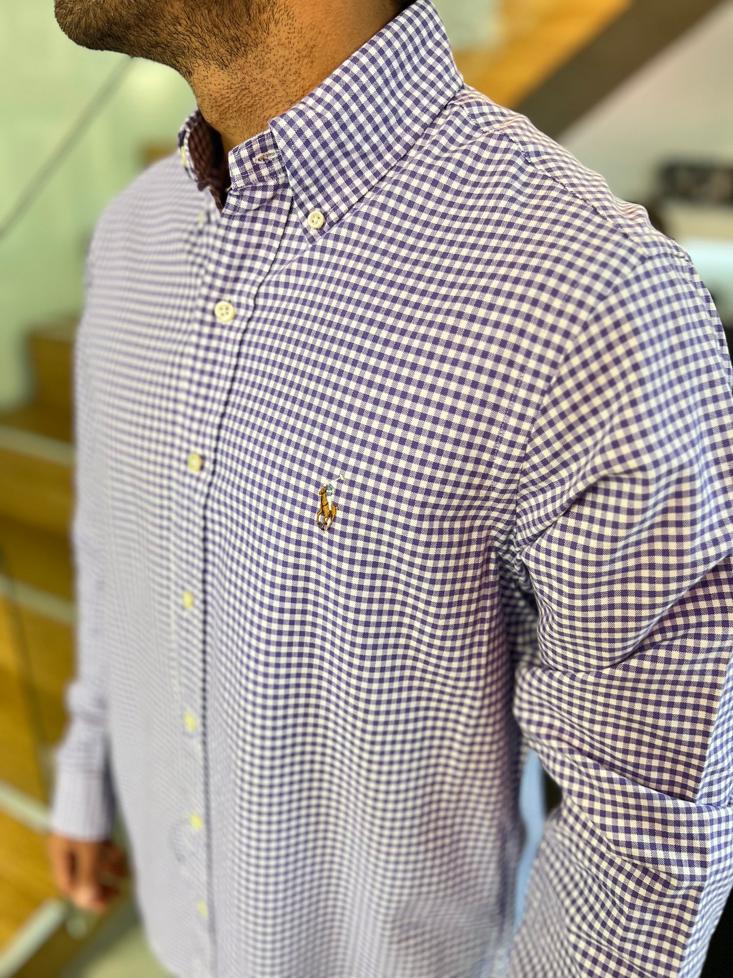 Camisa Polo R.L hombre Oxford