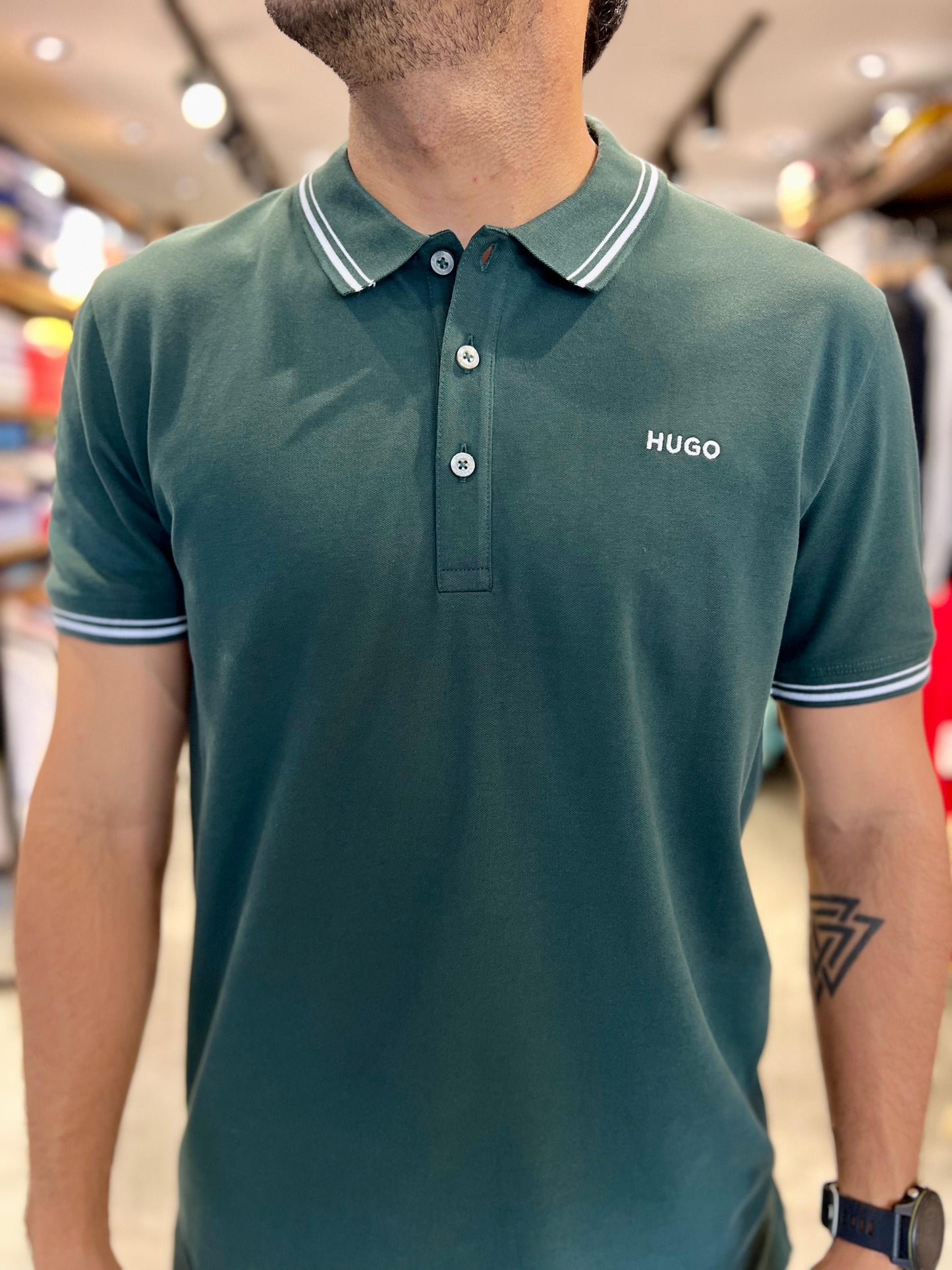 Polo Hugo Boss Verde Slim Fit