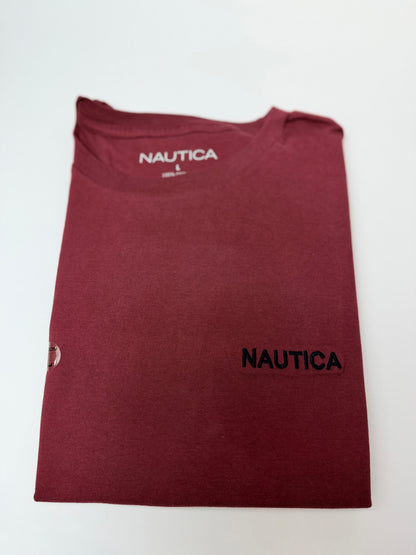 Camiseta Náutica hombre Algodón Vinotinto
