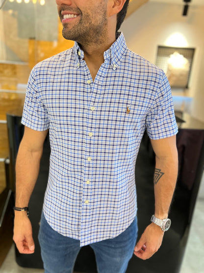 Camisa Polo R.L hombre Algodón Slim Fit Manga Corta
