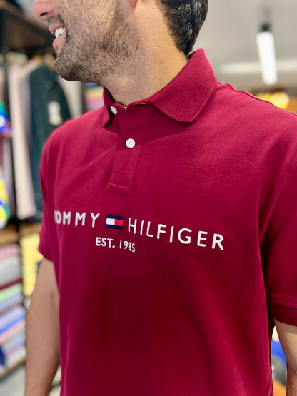 Polo Tommy Hilfiger Hombre Vinotinto