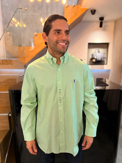 Camisa Polo R.L hombre Algodón Verde Caballo Morado