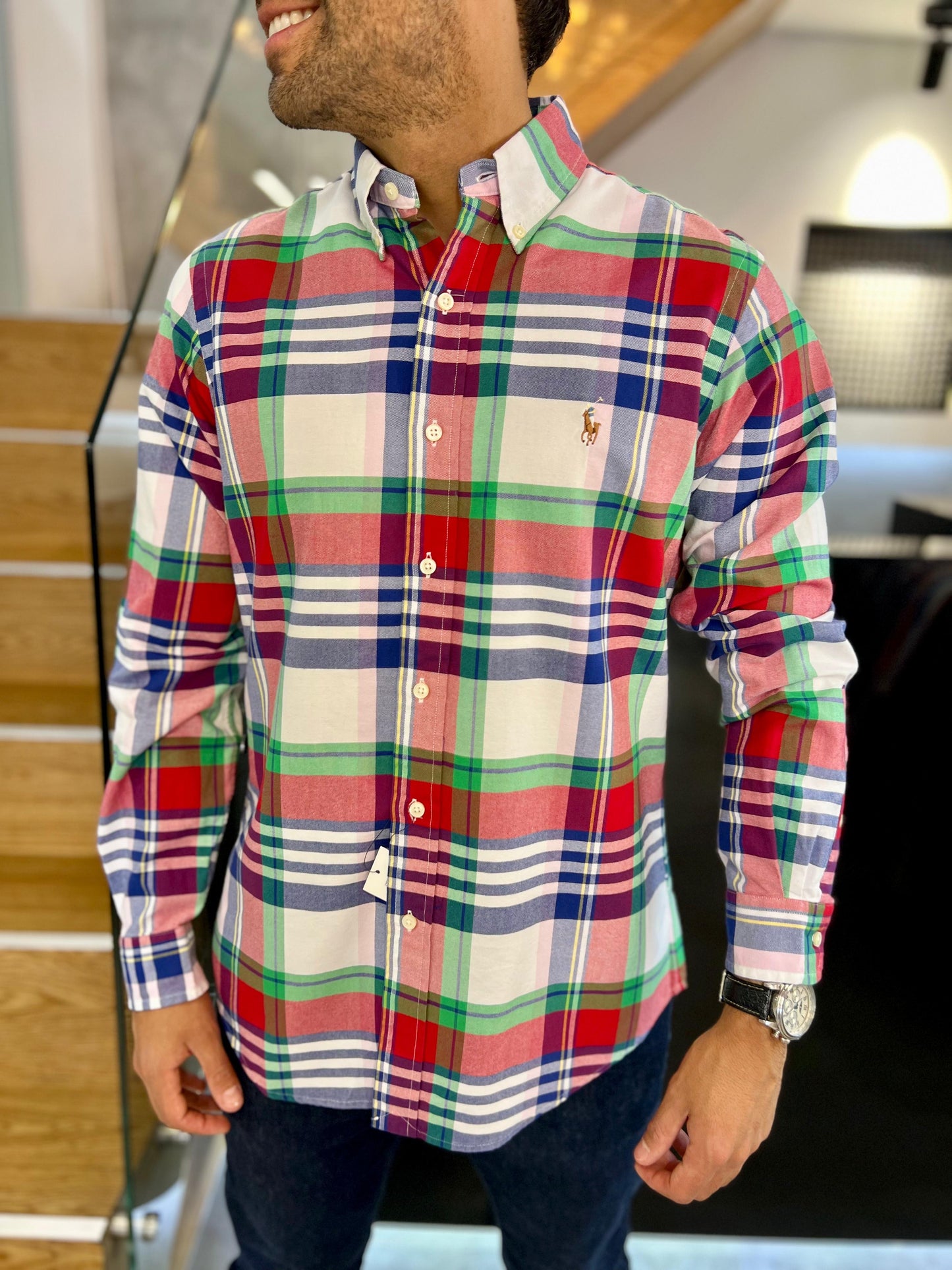 Camisa Polo R.L hombre Oxford