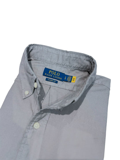 Camisa Polo R.L hombre Oxford Gris
