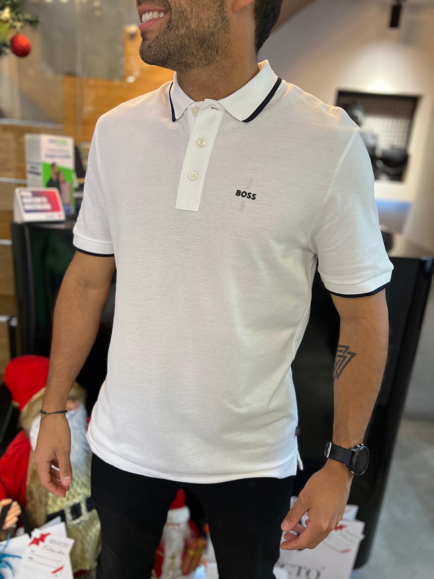 Polo Hugo Boss Blanco