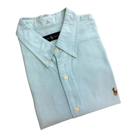 Camisa Polo R.L hombre Oxford Celeste Caballo Multicolor