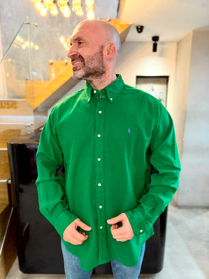 Camisa Polo R.L hombre Algodón Grueso Verde Caballo Morado