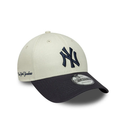 Gorra New Era NY 940 Ajustable Beige - Azul