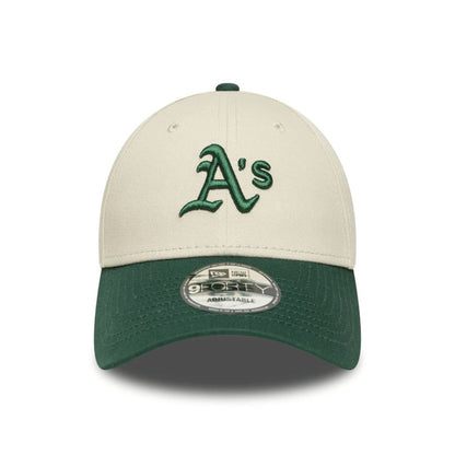 Gorra New Era Oakland Athletics 940 Ajustable Beige - Verde