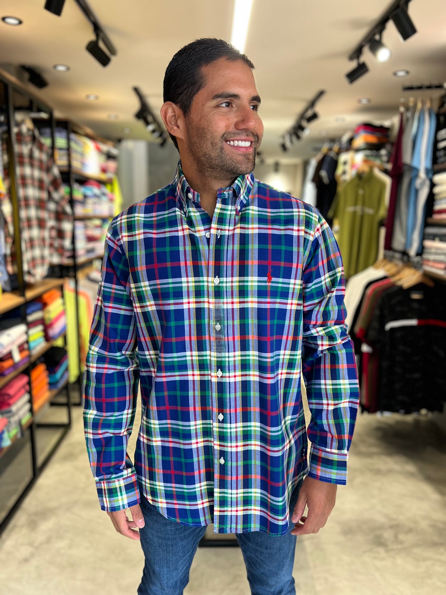 Camisa Polo R.L hombre Oxford
